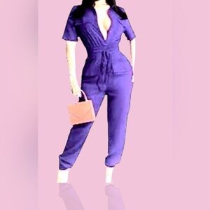 Elegant Purple Women's Jumpsuit
